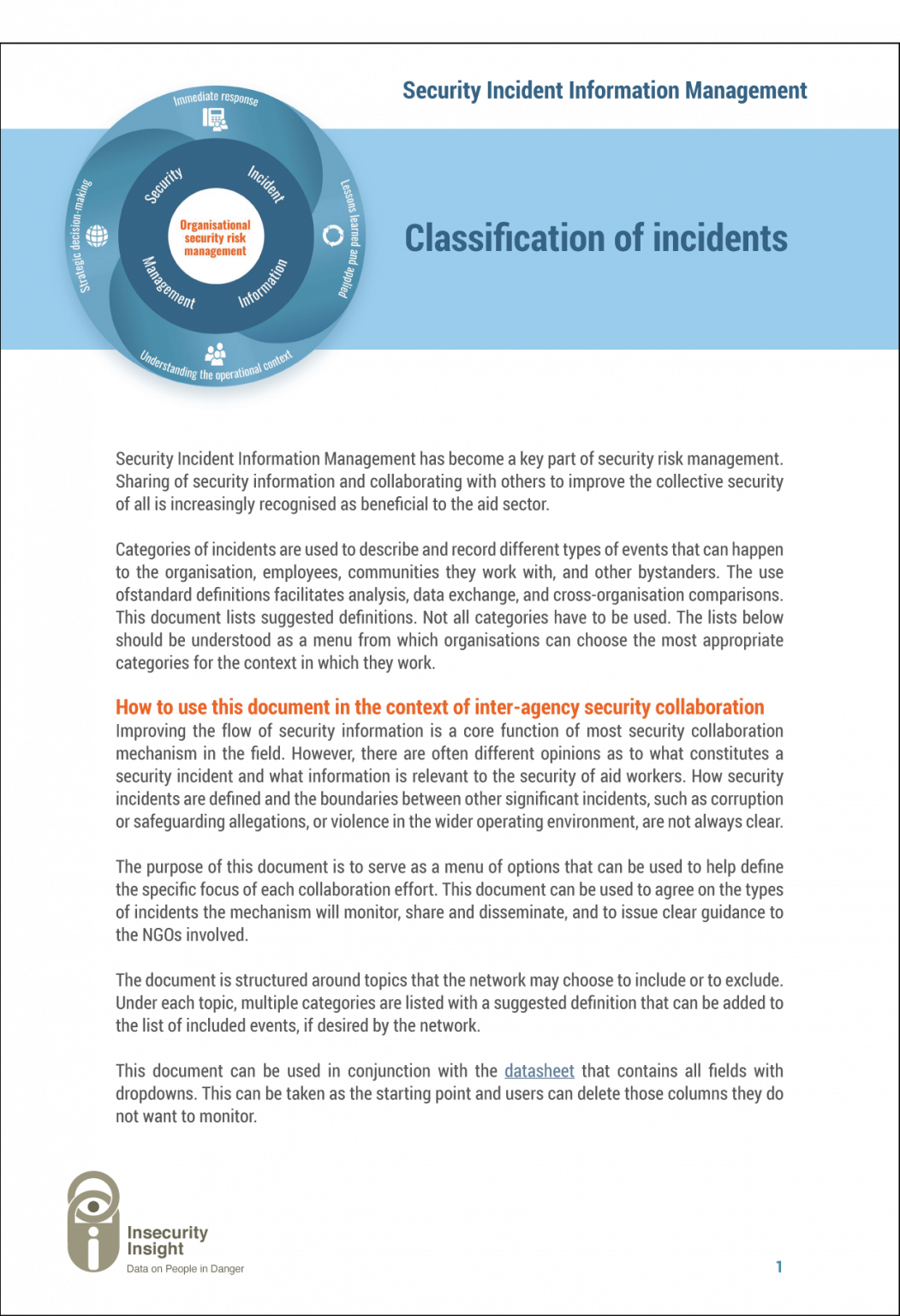 SIIM in NGO security collaboration – Insecurity Insight SIIM